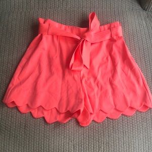 Pink High-Waisted Shorts